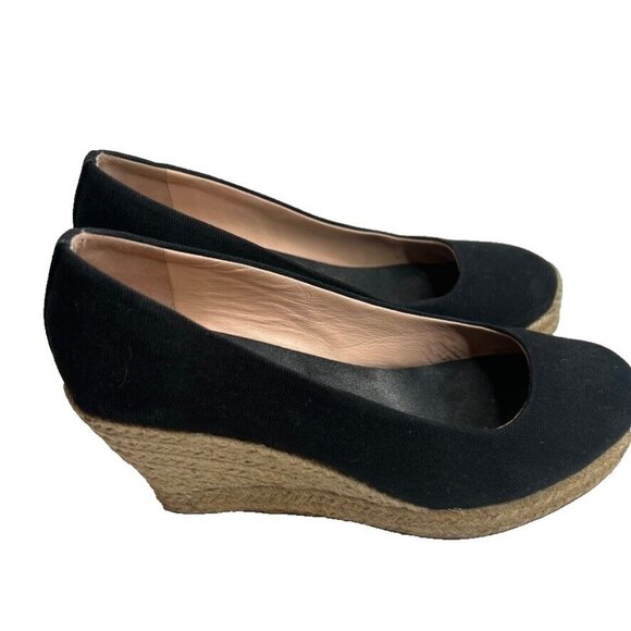 J.Crew $128 Seville Espadrille Wedges Black Size 7 64498 - Picture 6 of 7